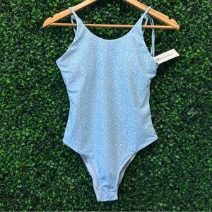 Blue Floral Women's One Piece Swimsuit